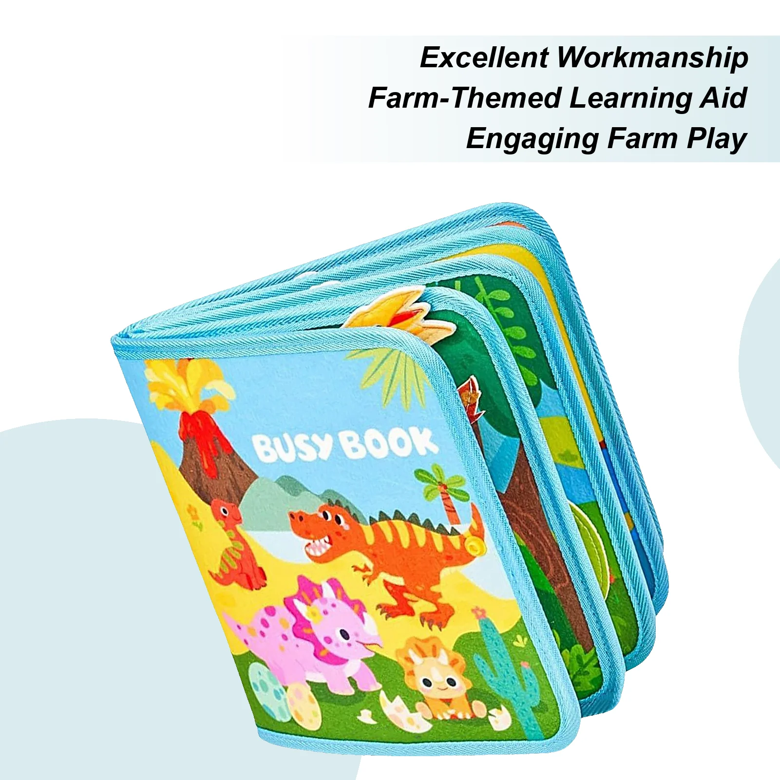Travel Busy Toy Farm Book Kids Busy Game Activity Early Education Book Quiet Playing Board For Girl Boy Preschoolers Cradle Home