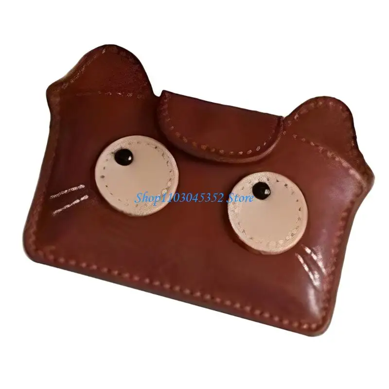 A3PE القطط غريب الأطوار منظم البطاقة منظم البطاقة المدمجة من الجلد الاصطناعي الممتاز