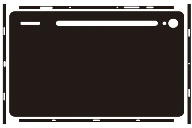 Pre-cut 1PCS Back+Side Skin Vinyl Stickers Cover Protective Film For Samsung Galaxy Tab S9 Plus 12.4\