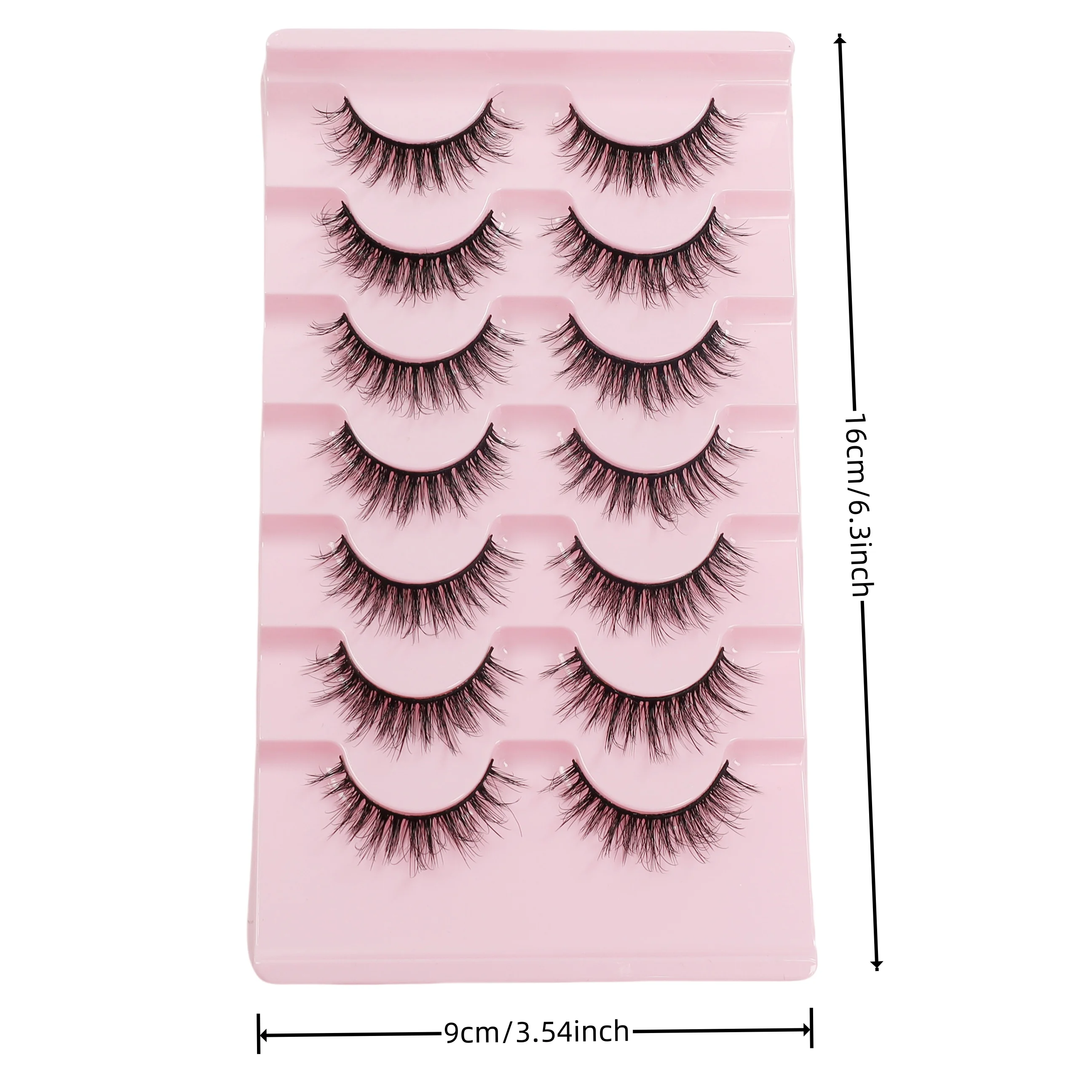 7 paar valse wimpers, donzige wimpers, slanke sprookjeskattenogen, puntige en gestreepte wimpers, verlengd natuurlijk en dik