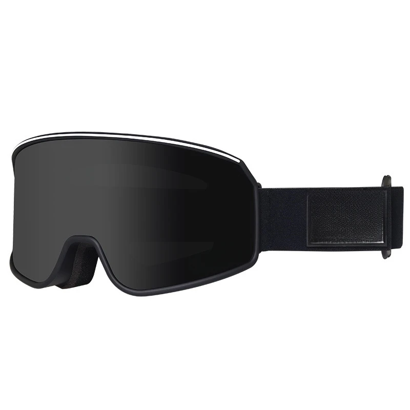 Cylinder large field of view ski glasses men's and women's single ski mirror double-layer anti-fog mirror card myopia