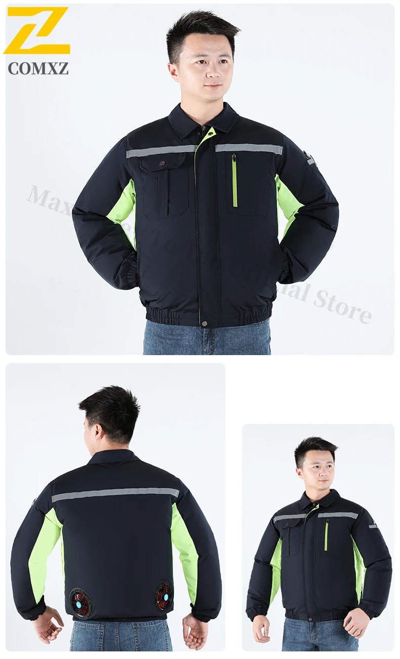 

New Loose Cooling Work Clothes For Both Men And Women Summer Sun Protection Jacket Air Conditioning Suit With Two Fans Clothing