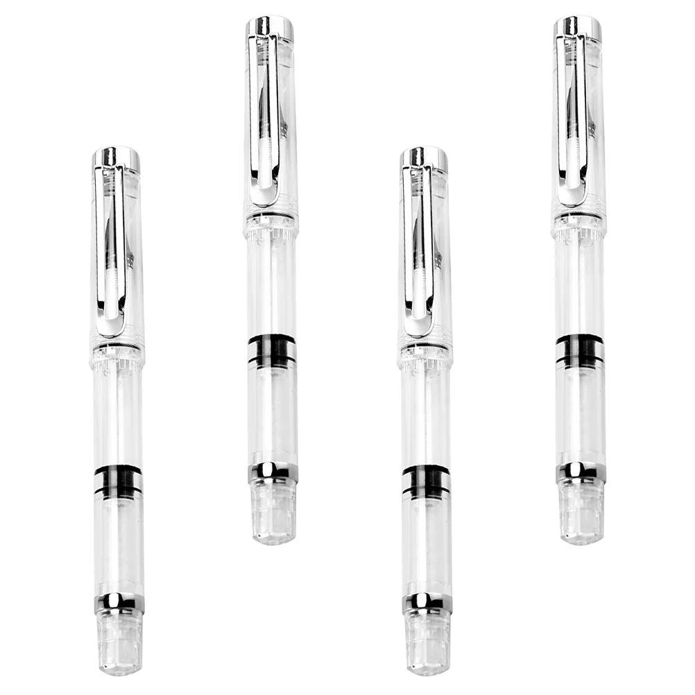 4 PCS Fountain Pen Brush Water Pens Drawing with Flexible Tips Calligraphy Ink Lettering