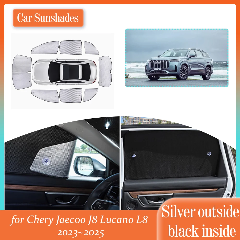 

Автомобильный солнцезащитный козырек для Chery Jaecoo J8 Lucano L8 2023 ~ 2025, солнцезащитный козырек на крыше, занавеска на лобовое стекло, часть люка, аксессуары