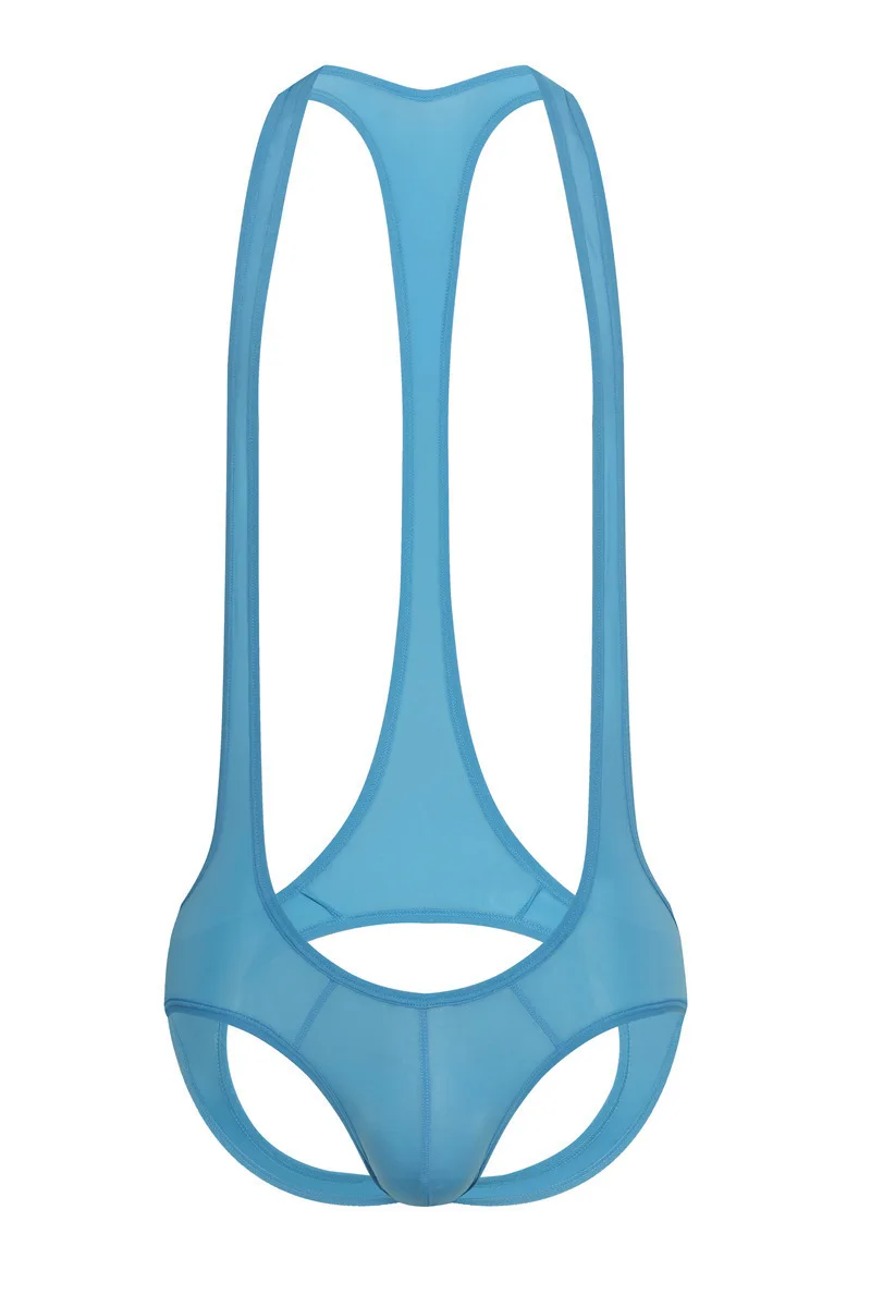 

Мужское сексуальное боди из искусственной кожи, борцовский костюм для фитнеса, полые высокоэластичные бикини, слипоны Homme U, выпуклая сумка, нижнее белье, купальник