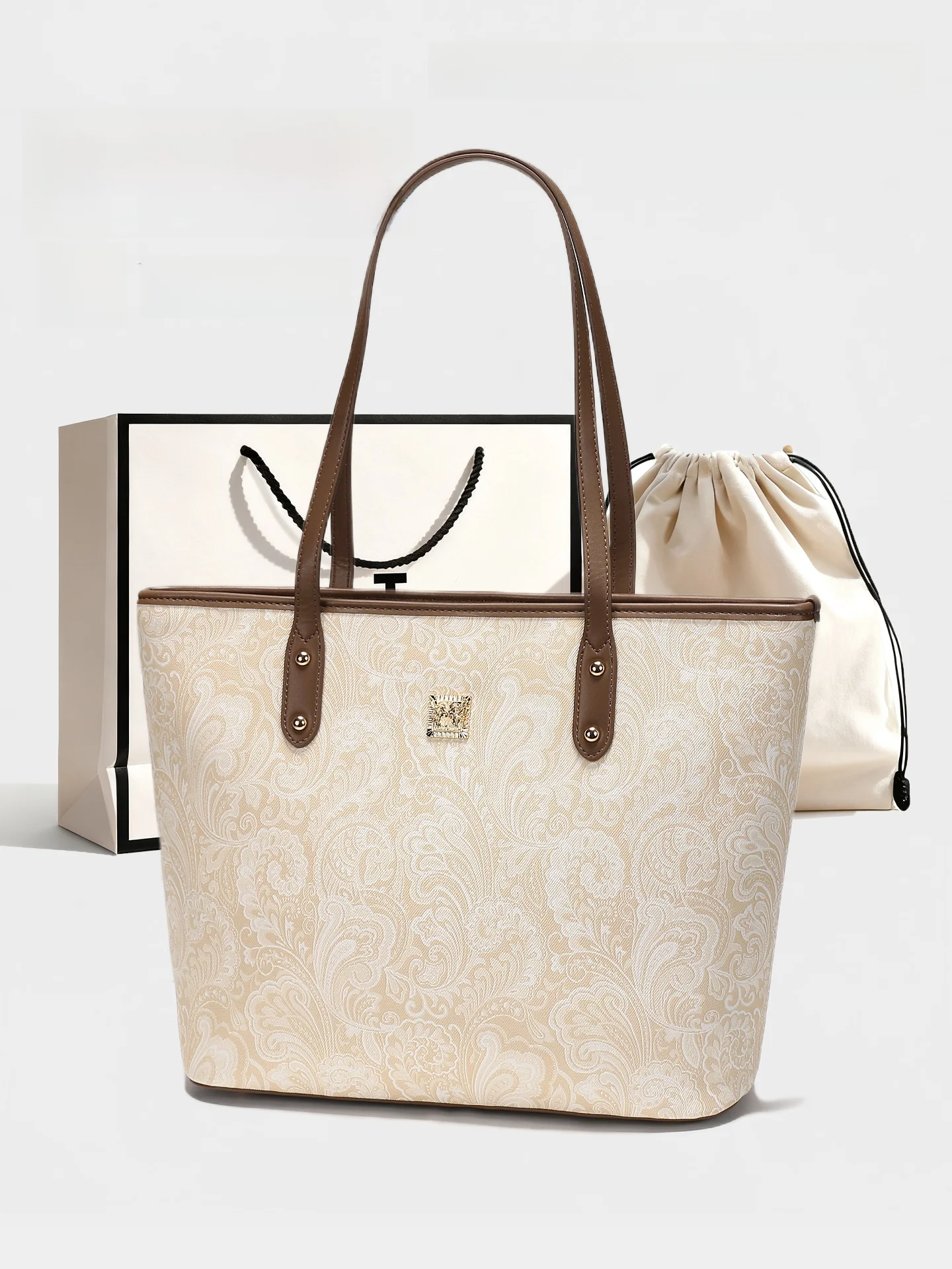 it-ifashion-retro-tote-bag-for-women-large-capacity-commuter-bag-trendy-walnut-flower-pattern-british-style-leather-bag