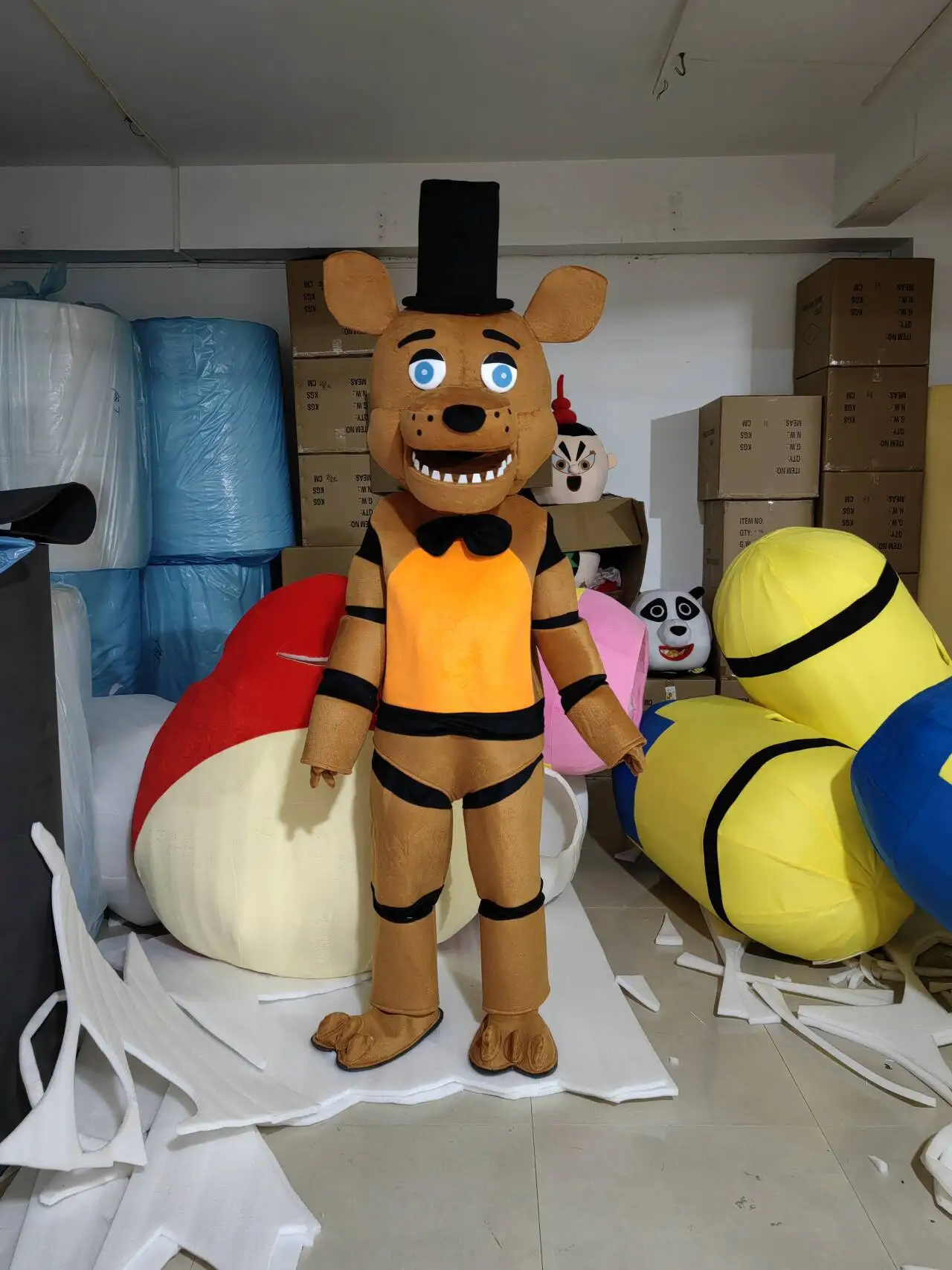 خمس ليال فريدي الكلب زي التميمة الكرتون الكبار أرنب تأثيري البدلة حفلة عيد الميلاد هالوين كرنفال الاحتفال