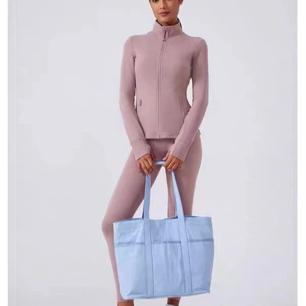 

Lemon Women 2 Pcs Sports Set Training Running Gym Yoga Zipper Jacket Standing Collar Tight-fitting Sportswear Leggings Suit
