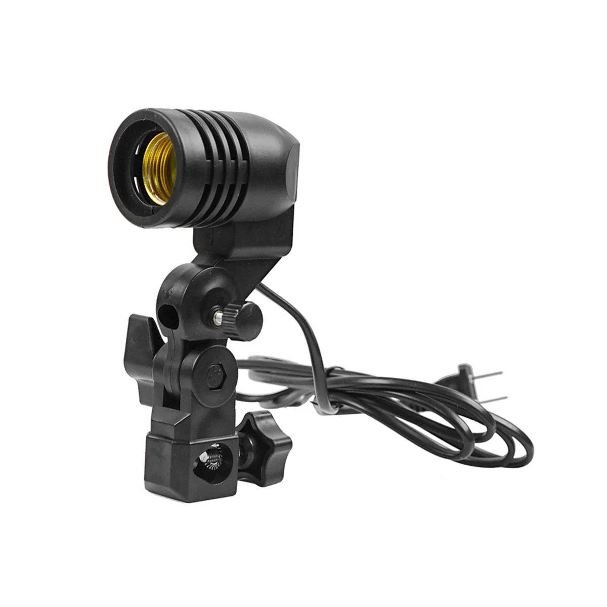 Light Lamp Photo Studio E27 AC Socket Photography 1.8M Cable Cord Bulb Stand with Umbrella Holder Bulb Mount US Plug