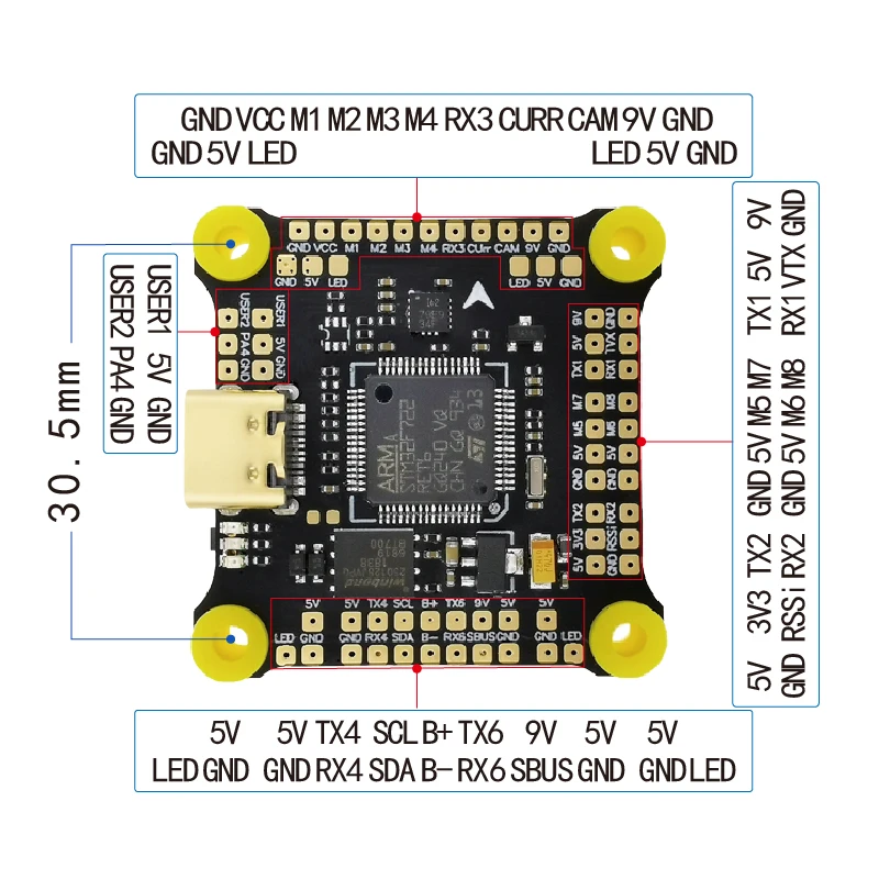 3S-6S 7230D Flight Control Drone Accessories For UAV Ride Through FPV