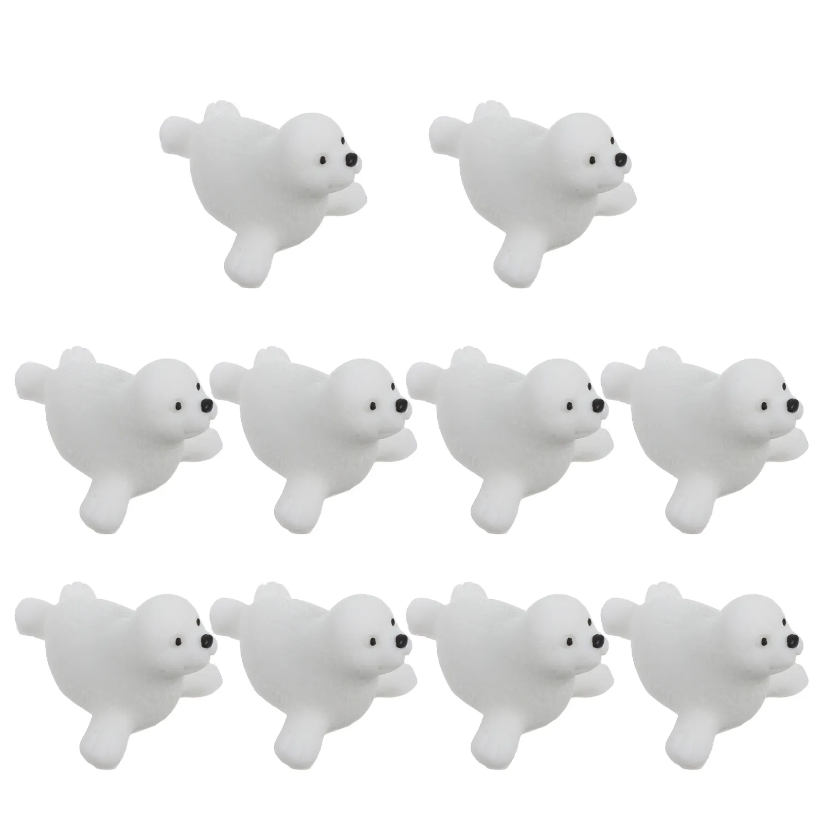10Pcs Mini Resin Animals Micro Landscape Decor Hand Painted Realistic Figurines for Terrarium Aquarium