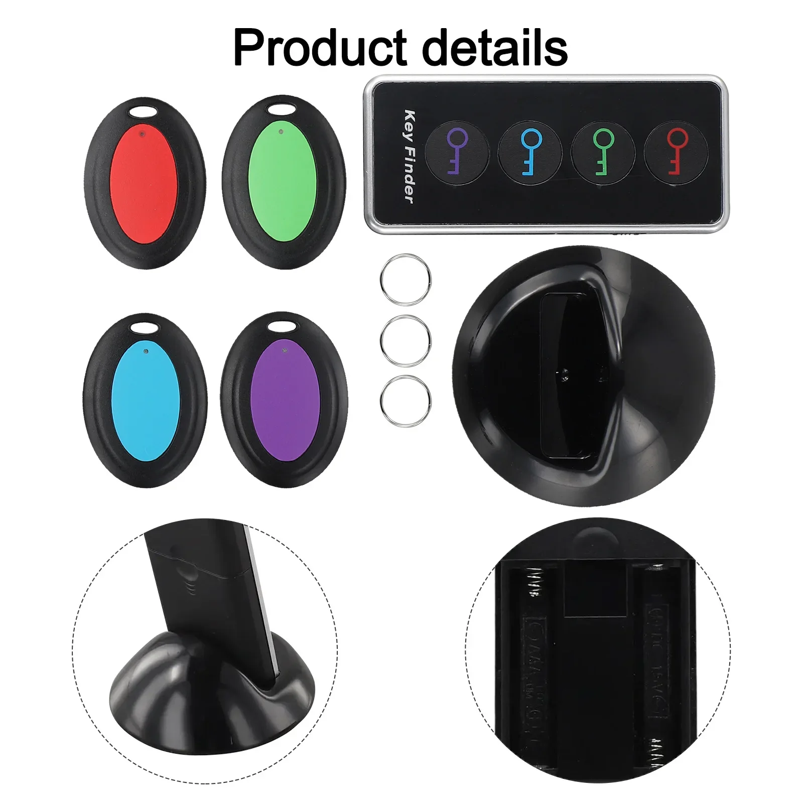 

Wireless Locator System Featuring Four Receiver Units; Ensures You Can Always Find Your Keys Or Wallet Without Any Complications
