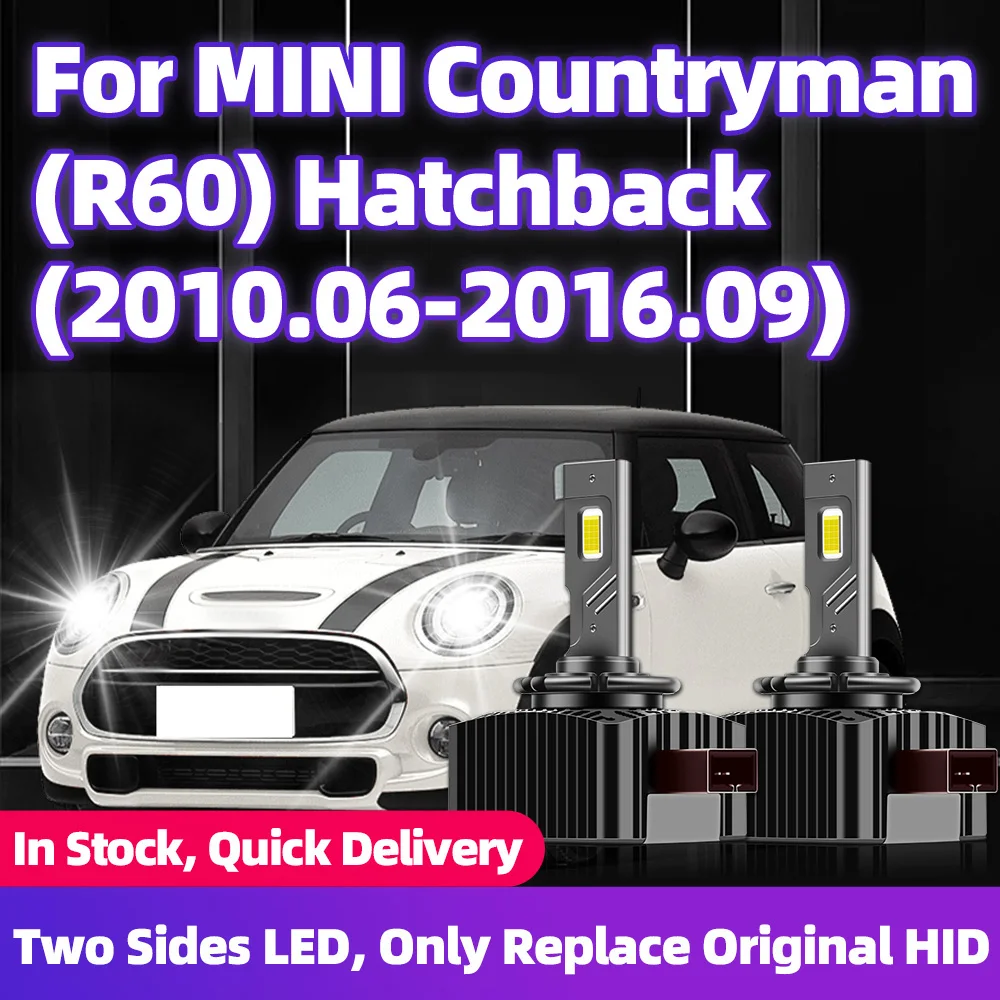 For MINI COUNTRYMAN (R60) Hatchback 2010-2016 Car Headlight Bulbs HID D1S to Led Bulbs Turbo LED Auto Headlamp 30000LM 6000K 12V