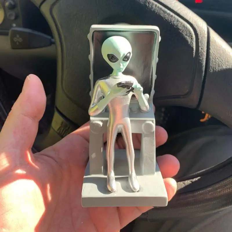 652F Alien Phone Holder Stand  Phone Holder  Support Desktop Decoration Ornament