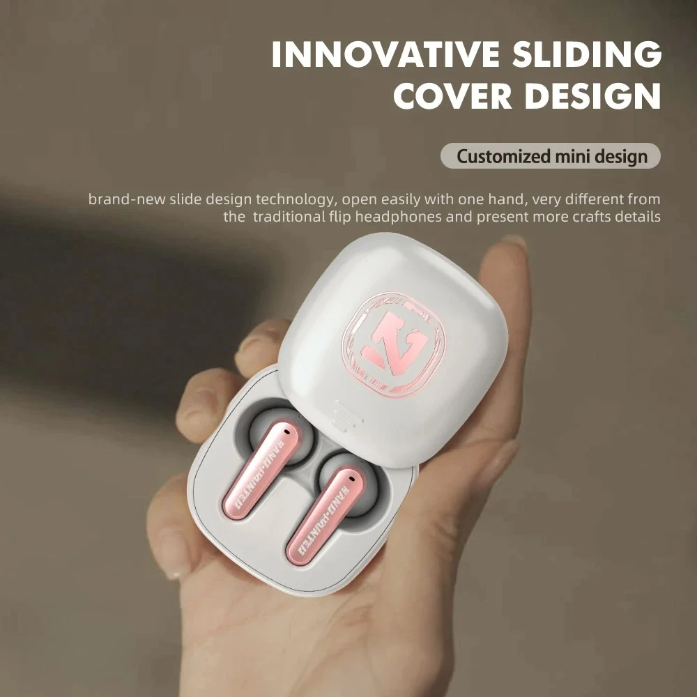 TS-300 E-sports Earphone Zero-latency ENC Bluetooth Call Noise Reduction Slider Cover Design Touch Control Sweat-proof Headset