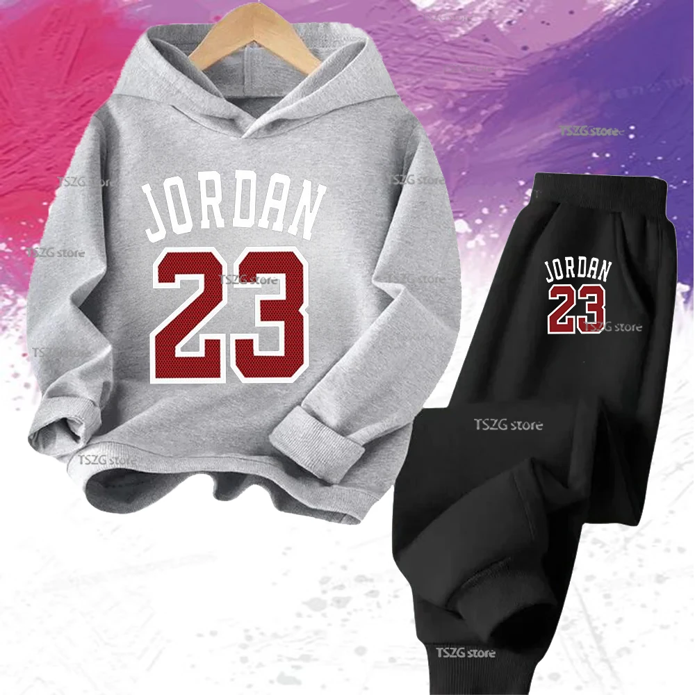 Autumn Winter Slam Dunk Master Pattern Printed Children Hoodie+Pant Suit 2pcs Set Kid Boy Girl Fashion Clothing Casual Sportsuit