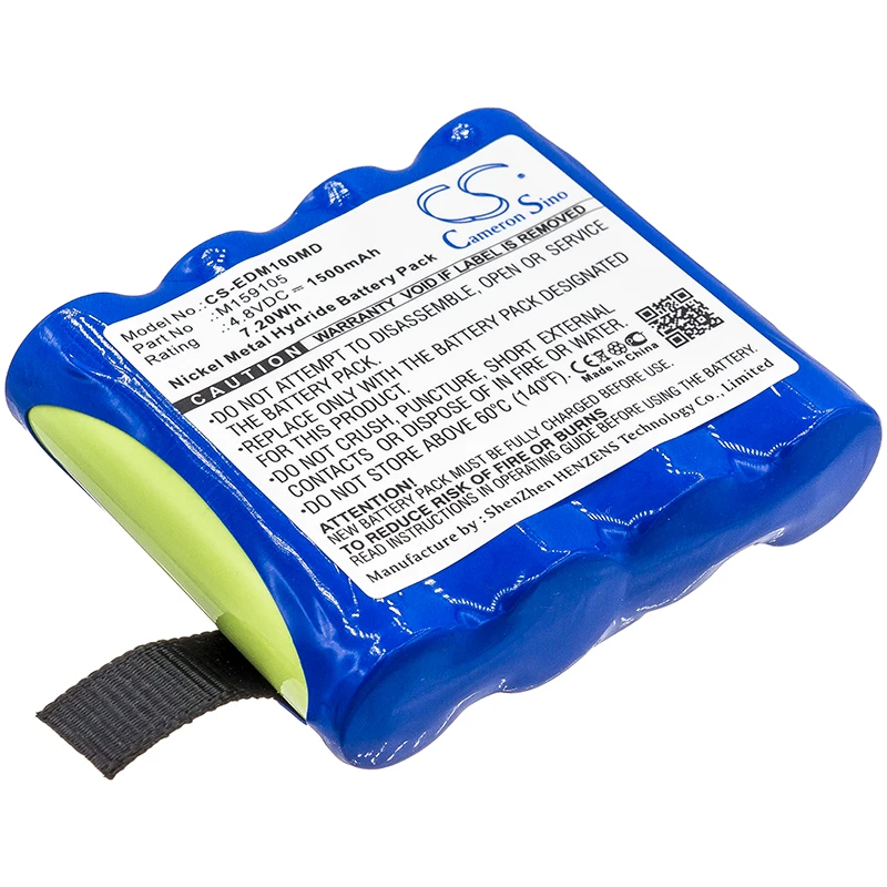 

Ni-MH Medical Battery for EDAN, 4.8V, 1500mAh, Compatible Models: CS-01, Oximeter H100, H100N, H100B, and Pulse Oximeter