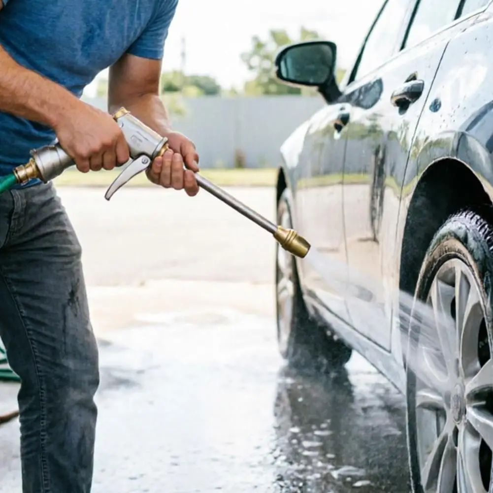 

High Pressure Household Car Wash Nozzle Water All-Copper Leak-Proof Joints Foam Pot for Car Washing and Yard Cleaning