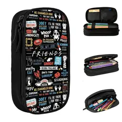 Friends TV Show Series Pencil Case New Cartoon Central Perk Pen Bags for Student Big Capacity School Supplies Gifts Pencil Box