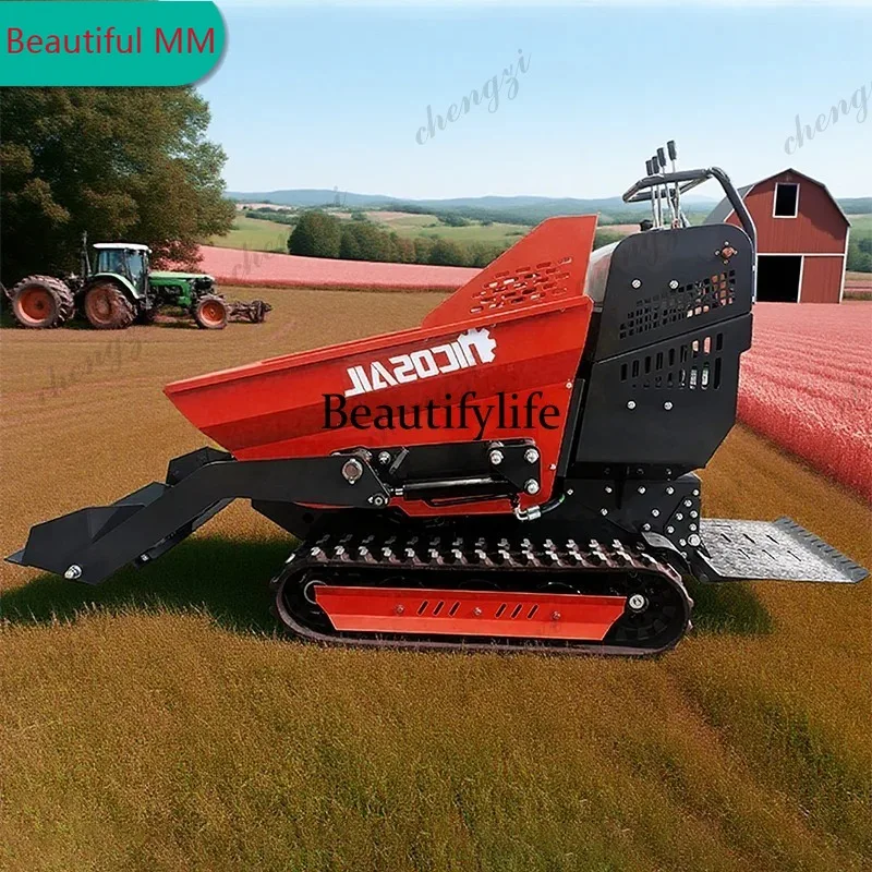 M138 M138 Customized high-quality small tracked dump truck 500kg mini dump truck cheap diesel engine 4x4 small dump truck