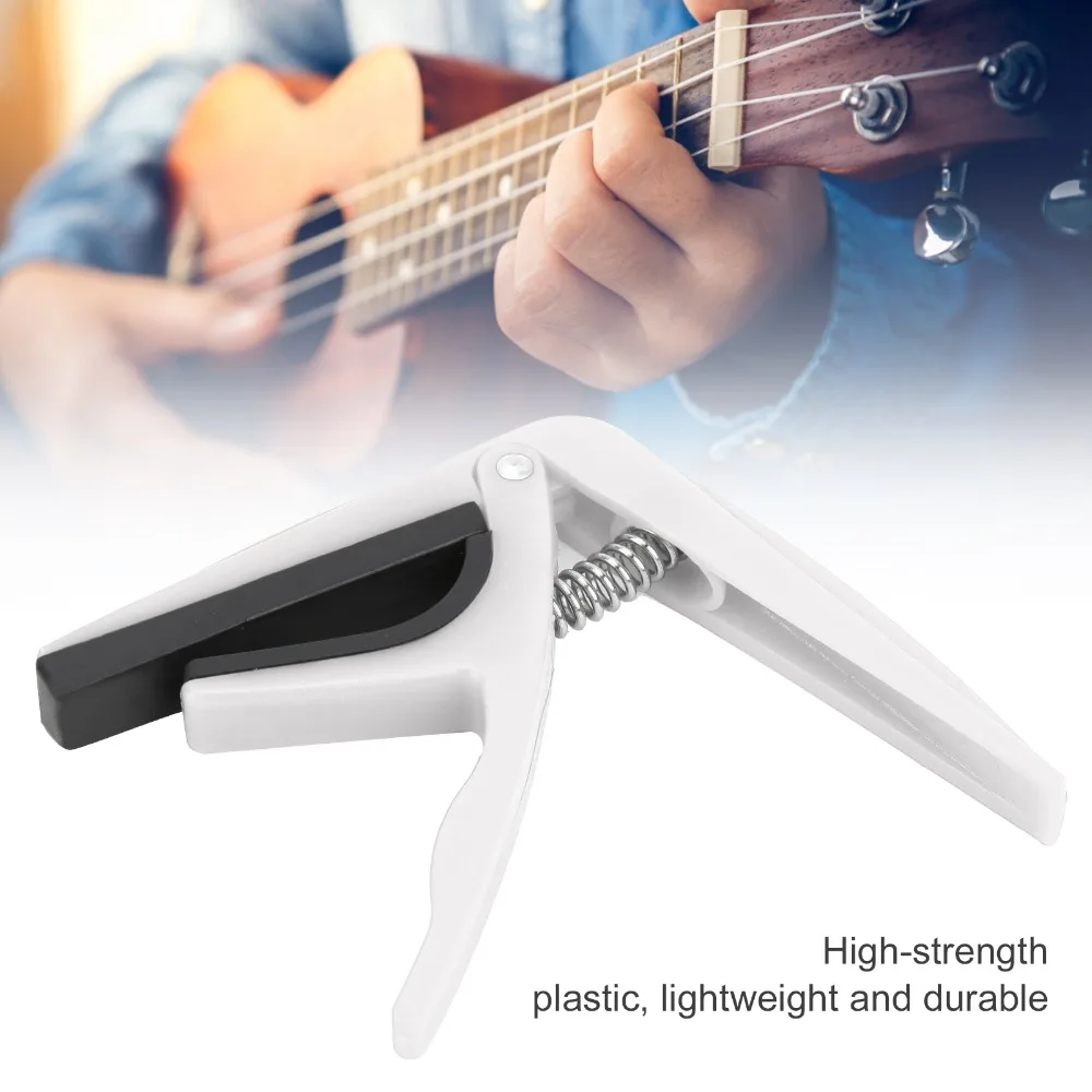 Easy Setting UPVC+Silicone Ukulele Capo White 4 String Ukulele Capo Ukulele Accessory For Ukulele