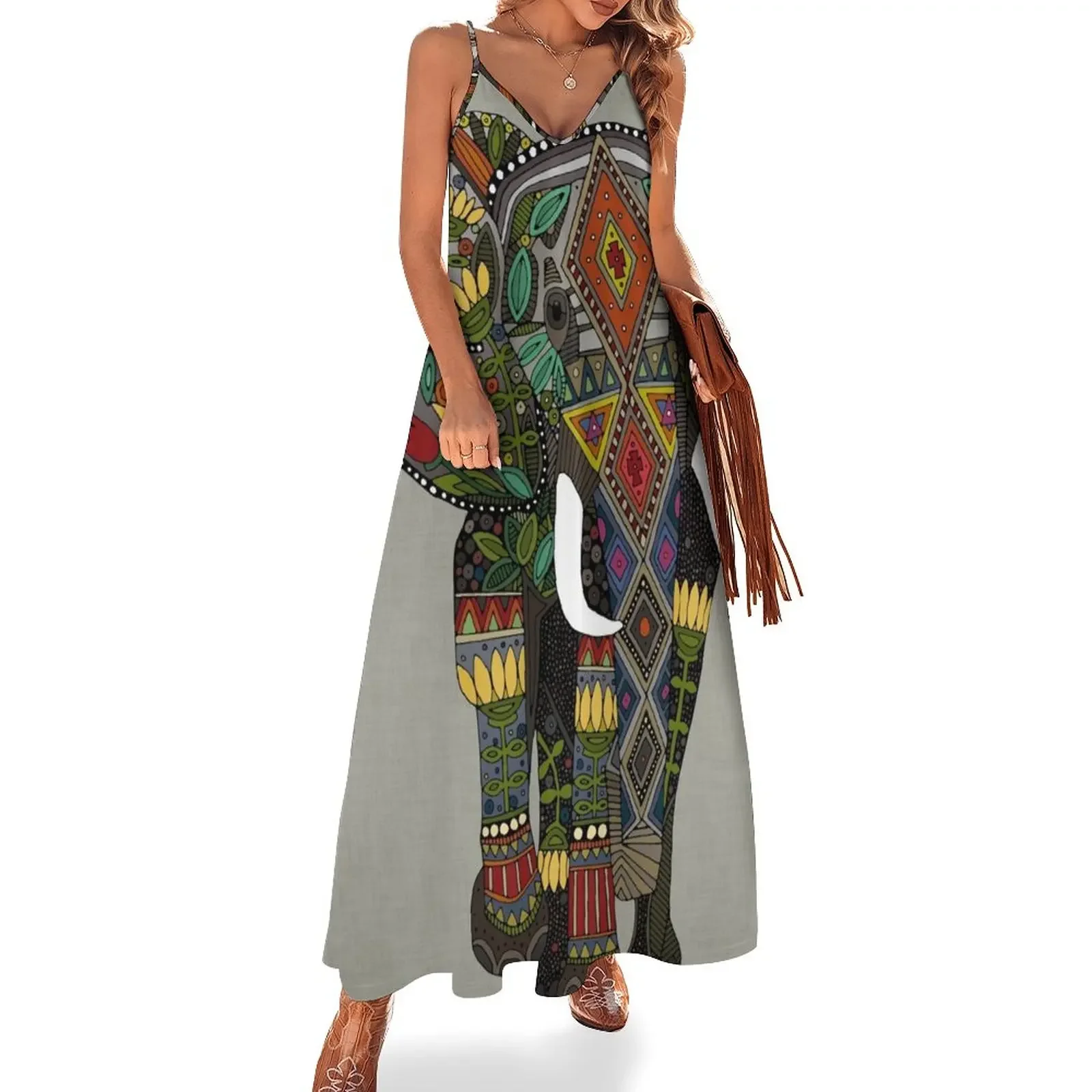 

floral elephant stone Sleeveless Dress womens dress women's fashion dresses Prom gown elegant party dress for women 2024