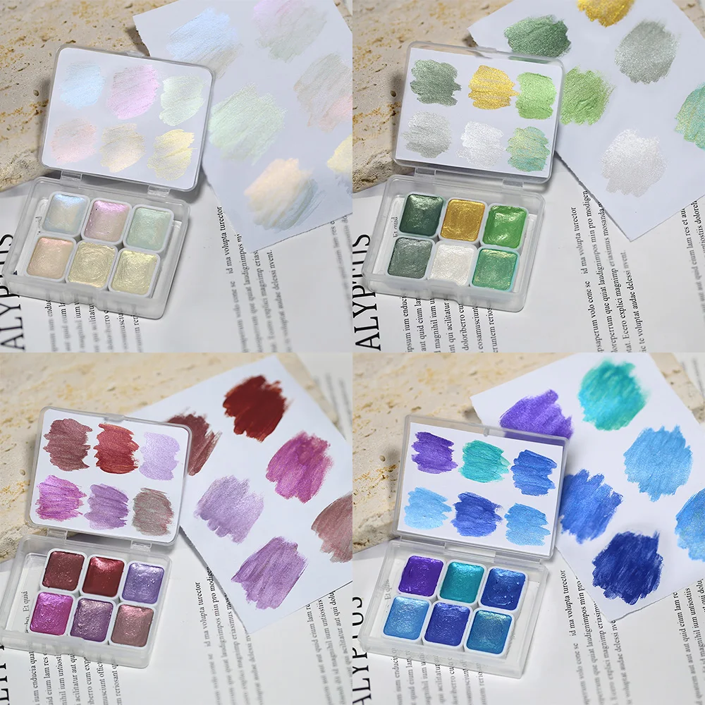 

6/12pcs Colorful Pearlescent Nail Watercolor Fine Glitter Pigment Nail Gel long-lasting Shimmer Solid Nail Art Gel For Manicure