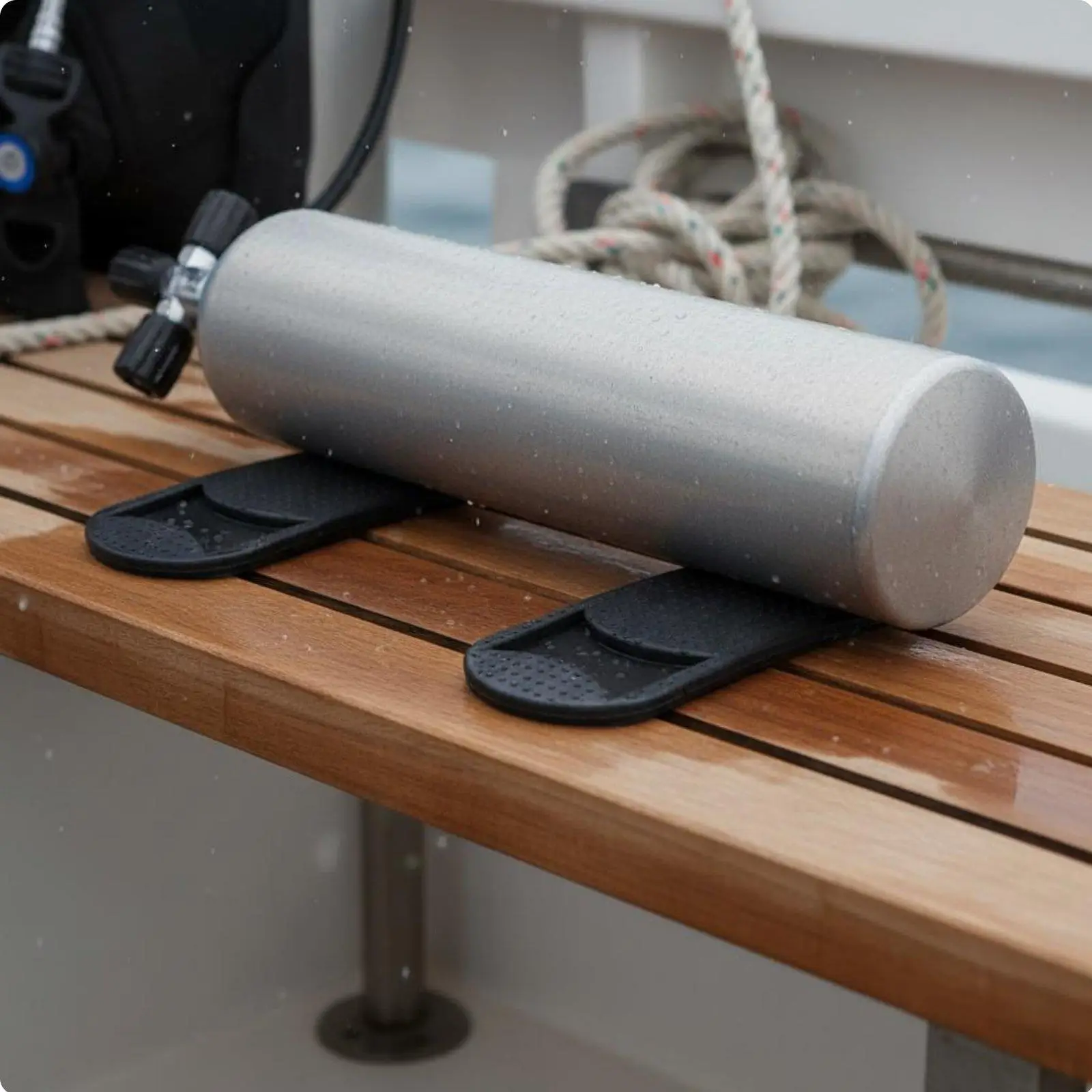 Professional Diving Jacket Tank Stabilizer Pad with Textured PVC Surface for Scuba Cylinder Secure Fit Standard Strapping Gear
