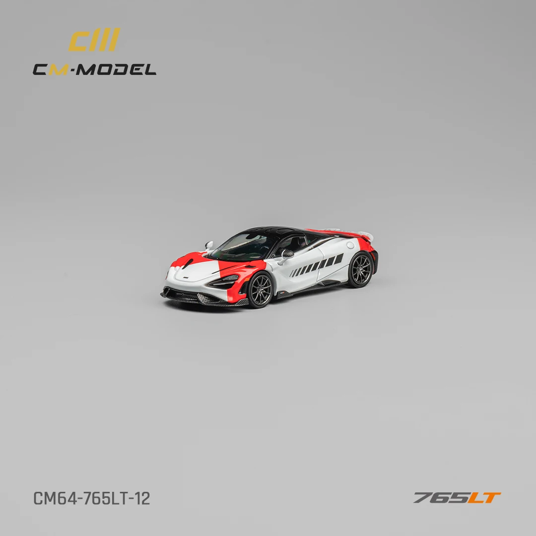 CMModel 1/64 Diecast Mclaren 765LT White and Red