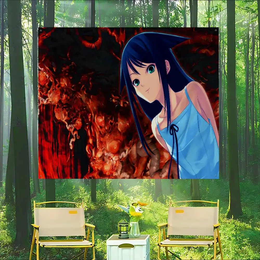 Horror Novel The Song Of Saya Anime Chart Flag for Living Room Home Dorm Decor Art Home Decor Banner