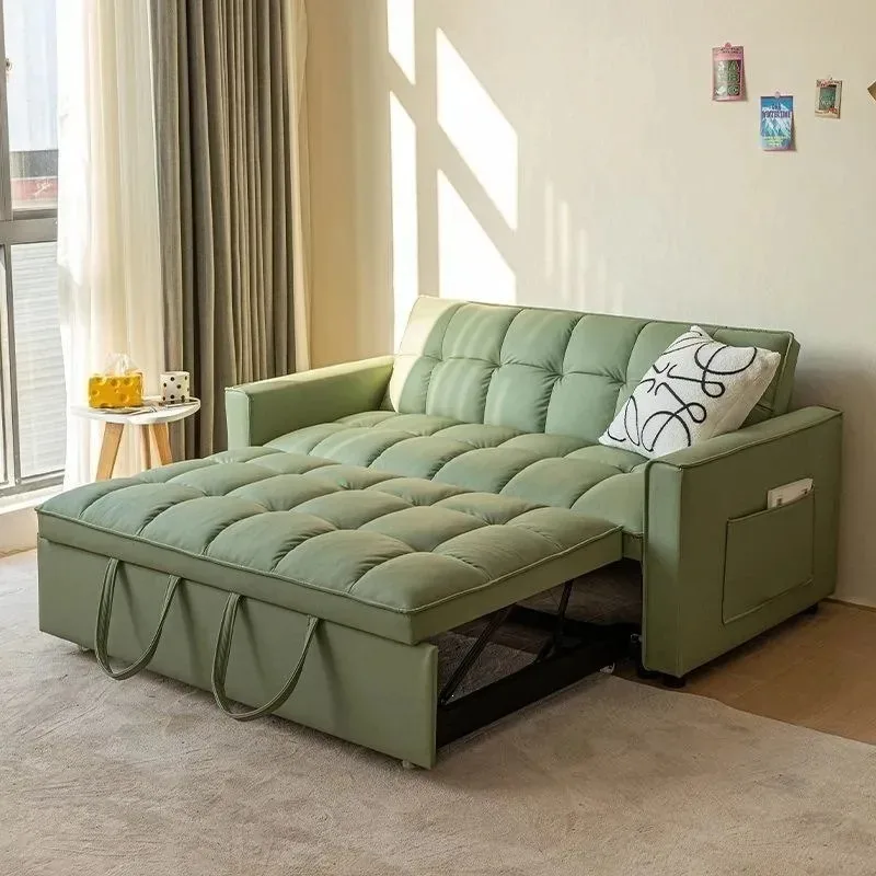 Sofa bed sofa simple dual-purpose foldable folding cream