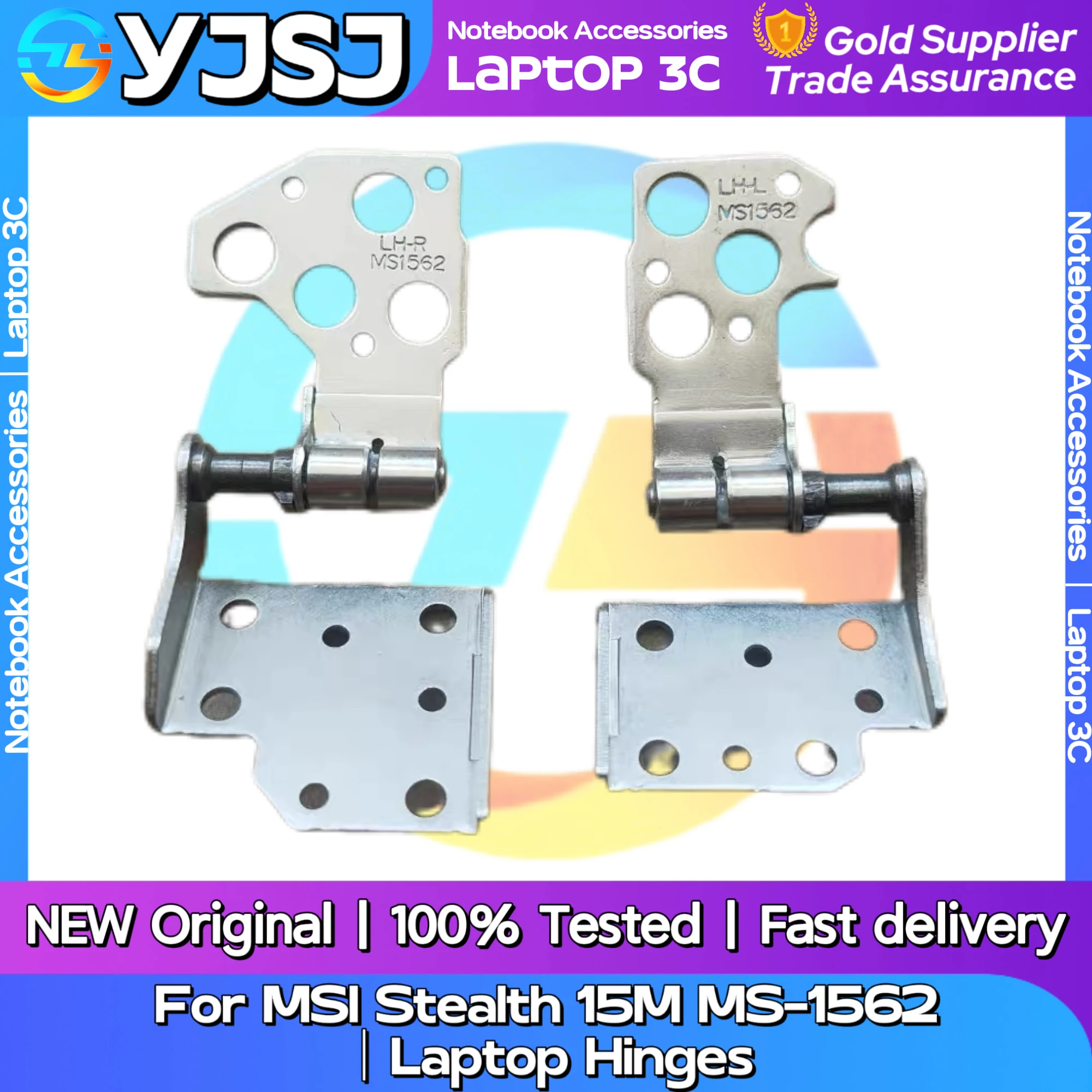 New Original Laptop Notebook Hinges For MSI Stealth 15M MS-1562 built-in left and right Hinges LCD Screen Hinge