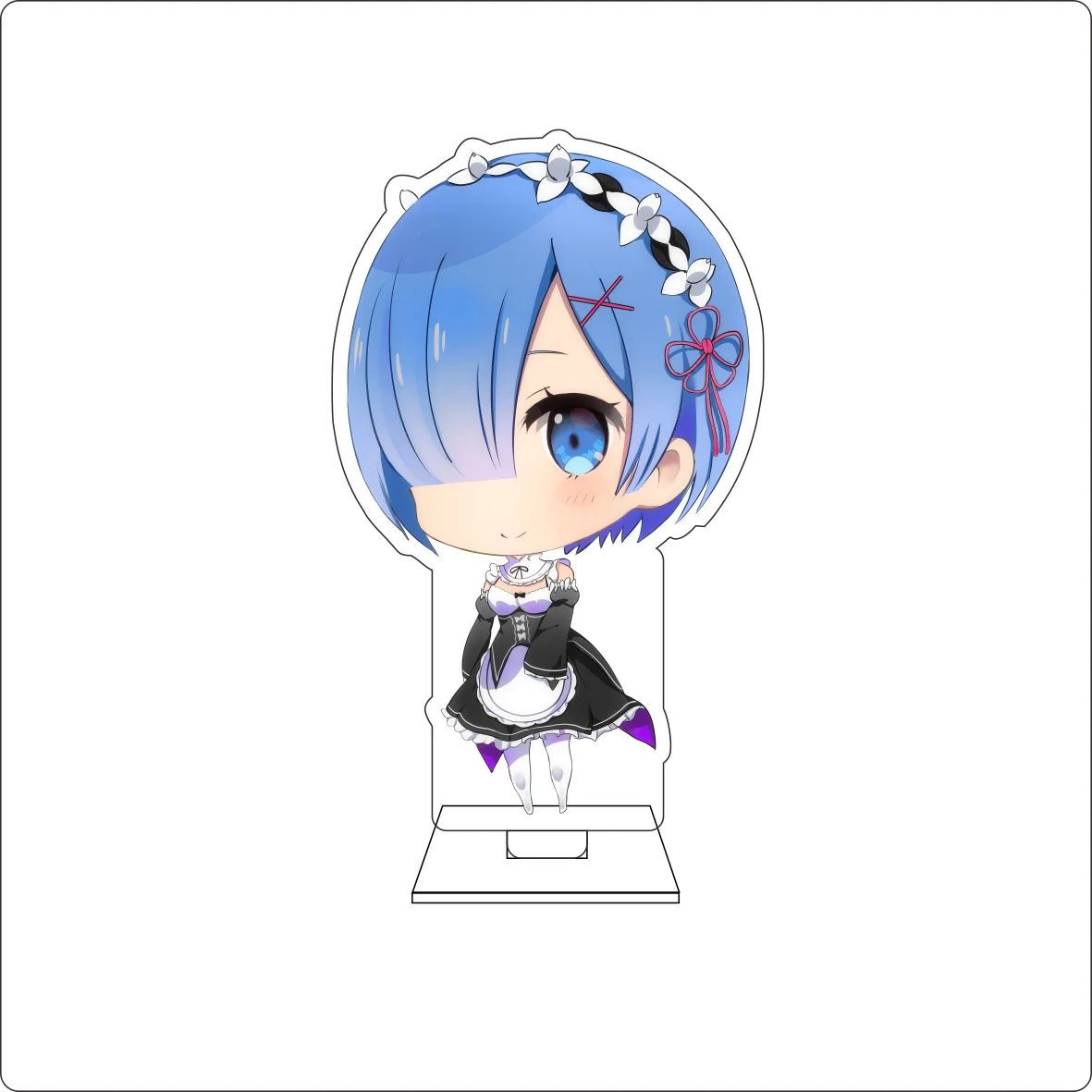 10CM Anime Re:ZERO - Starting Life in Another World Cosplay Cute Acrylic Figure Stand Plate Emilia Rem Ram Ornaments Gifts view 4