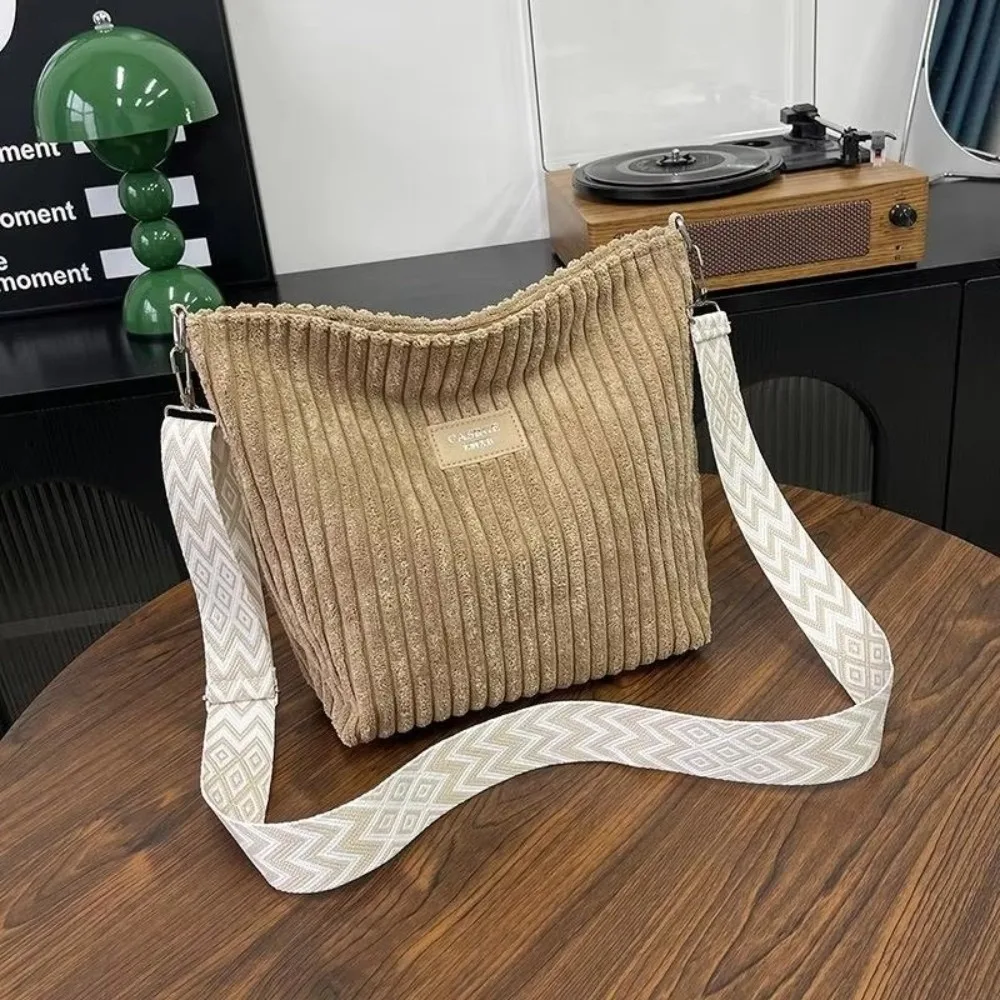 

Модная вельветовая сумка через плечо, повседневная простая женская сумка-тоут, большая вместительная сумка на плечо, подарок