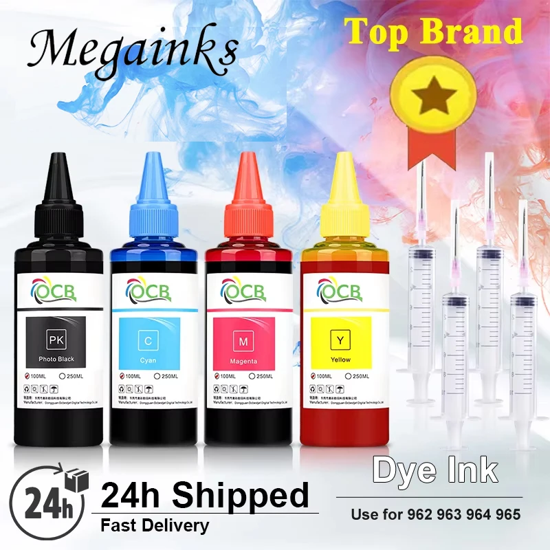 Recambio de tinta de 100ml para HP 963xl, 962xl, 964xl, 965xl, hp OfficeJet Pro 9010, 9012, 9013, 9014, 9015, 9016, 9018, 9019, 9020, 9022, 9023