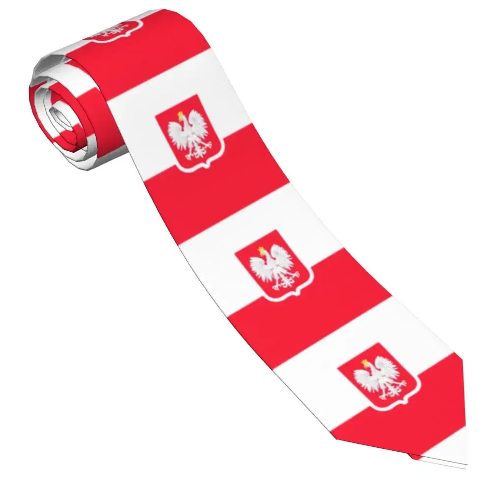 Polska Flag Neckties Men Women Fashion Polyester 8 cm Wide Polish Poland Neck Ties Daily Wedding Accessories Business