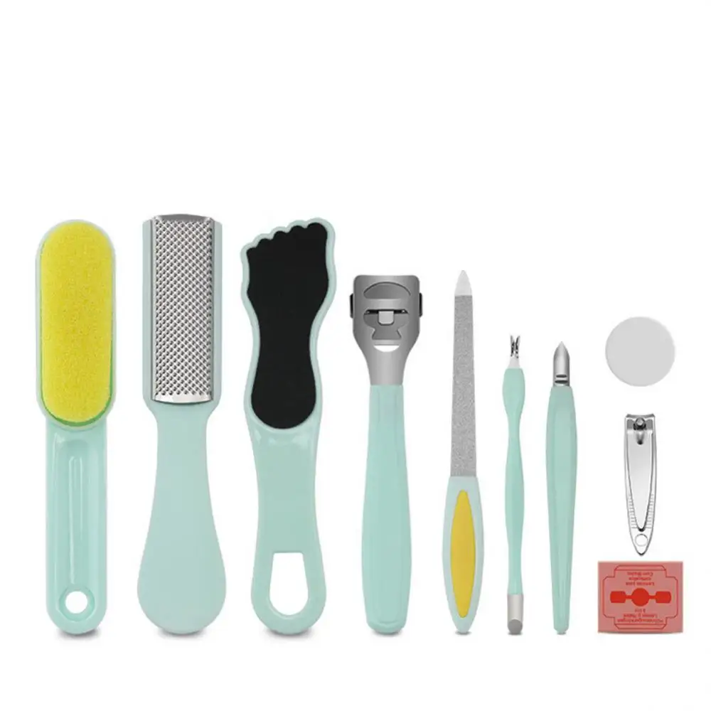 مجموعة كاشط أقدام سهلة الاستخدام ، عناية فعالة بالقدم ، تصميم مريح ، عناية بأقدام الكعب ، مقبض خشب ملون ، يزيل الجلد الميت ، الجلد الميت