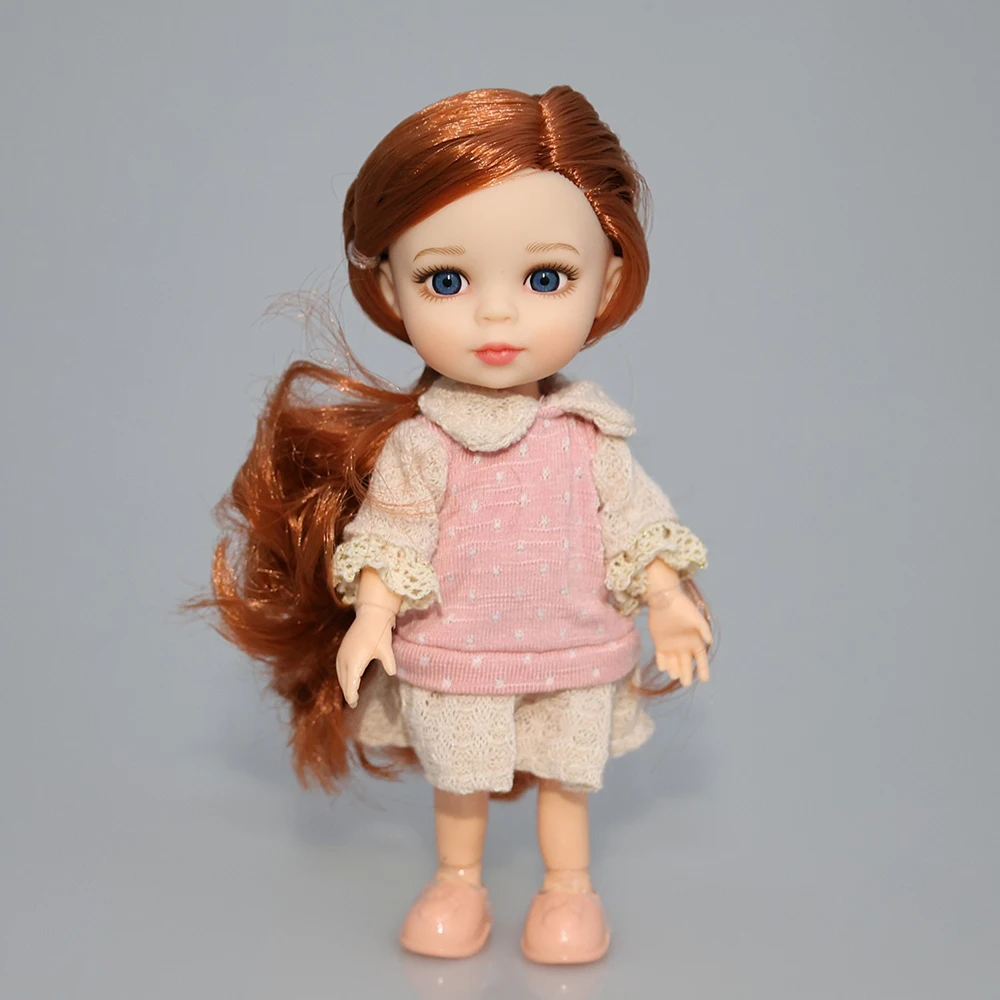 

AKODEERD 16cm Girl Doll Mini Cute Fashion Doll With Clothes Ball Jointed Body Toys For Kids Birthday Gifts To Accompany