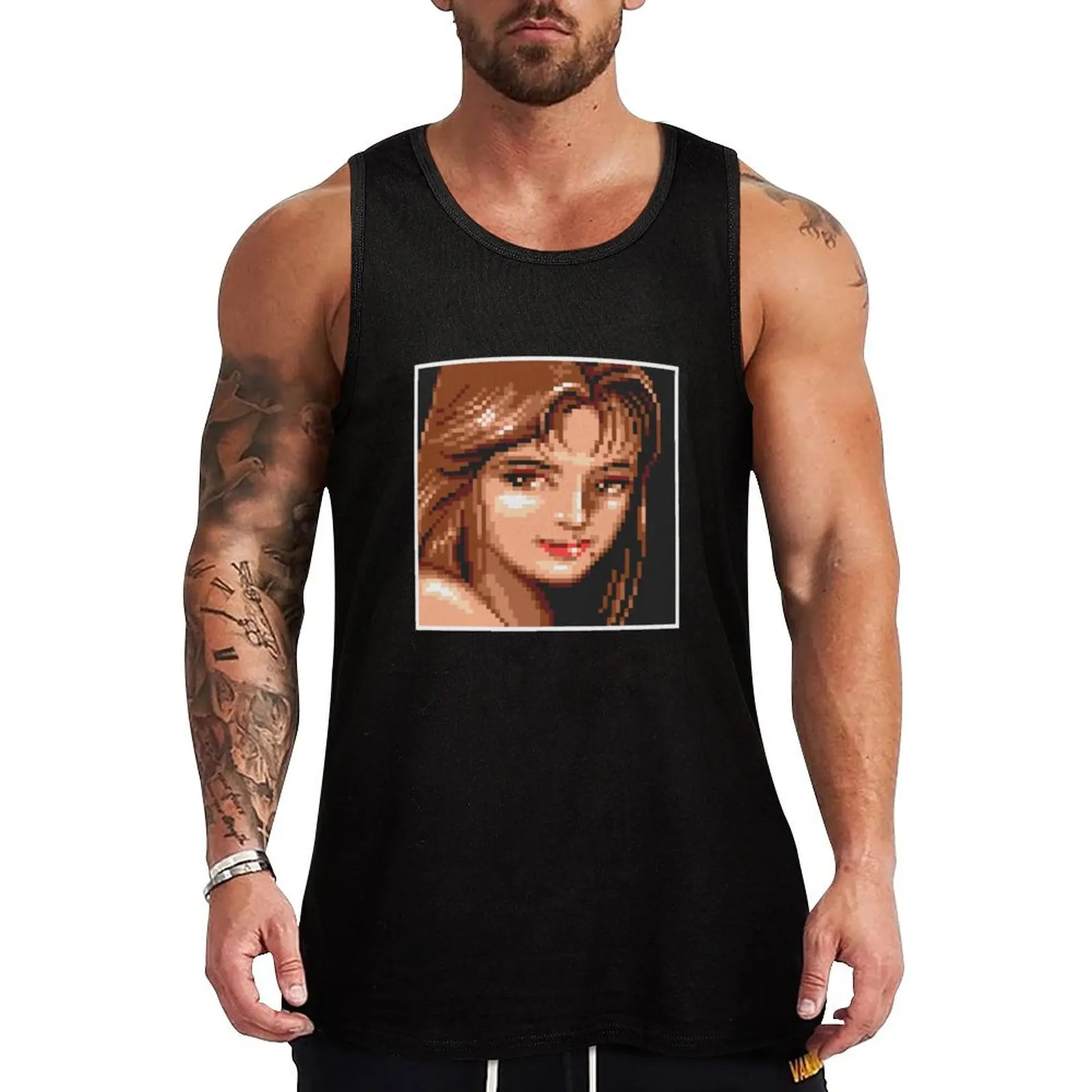 Streets of Rage Blaze Fielding Portrait Tank Top Men's clothing brands gym shirts