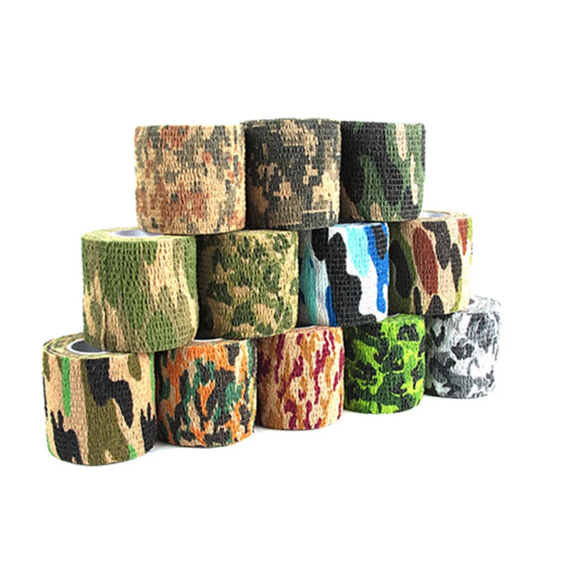 4.5mx5cm Hunt Disguise Elastoplast Camouflage Tape Elastic Wrap Self Adhesive Sports Protector Ankle Knee Finger Arm Bandage New