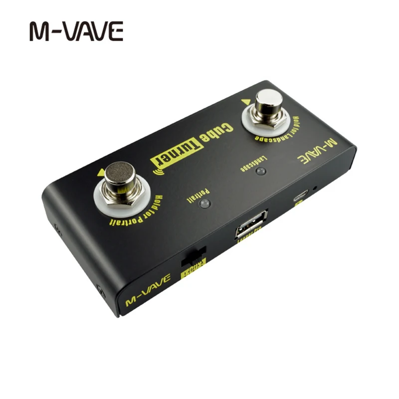 M-VAVE Cube Turner Wireless Page Turner Pedal Rechargeable Music Sheet Turner Supports Looper Connection Compatible