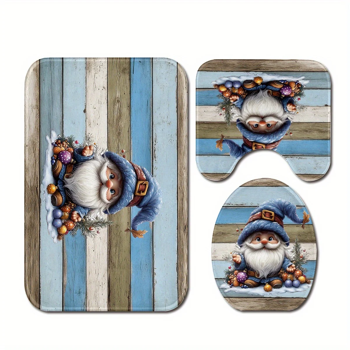 

Adorable Gnome Bath Mat Non Slip Rug Bathroom Door Mat Waterproof Decor for Kids Bathroom Woodland Doormat Gift