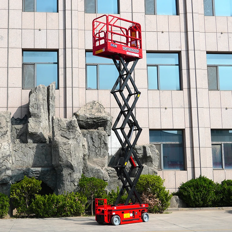 Portable Scissor Lift Elevator Movable Hydraulic Aerial Lifting Platform 6m 8m 10m 12m