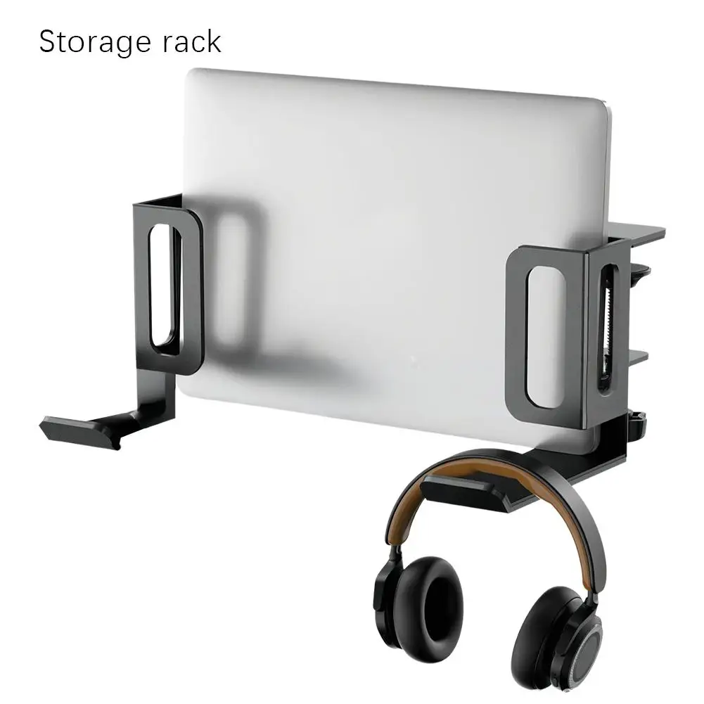 Estante de escritorio para debajo del escritorio, bandeja de soporte de carga plegable ajustable, organizador de escritorio, soporte de almacenamiento para I J3K6