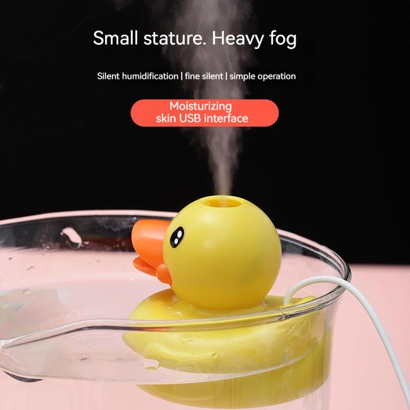 Mini Cute USB Humidifier Creative Little Yellow Duck Silent Humidification Desktop Cute Humidifier Diffuser