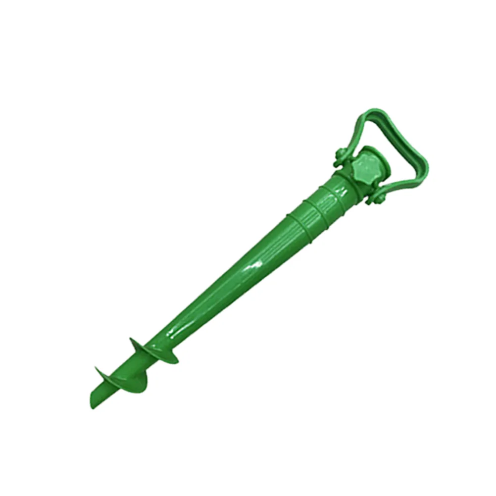 Adjustable Beach Umbrella Sand Ground Anchor Spike Umbrella Stretch Stand Holder for Fishing Pole Sun Beach Garden Patio (Green)