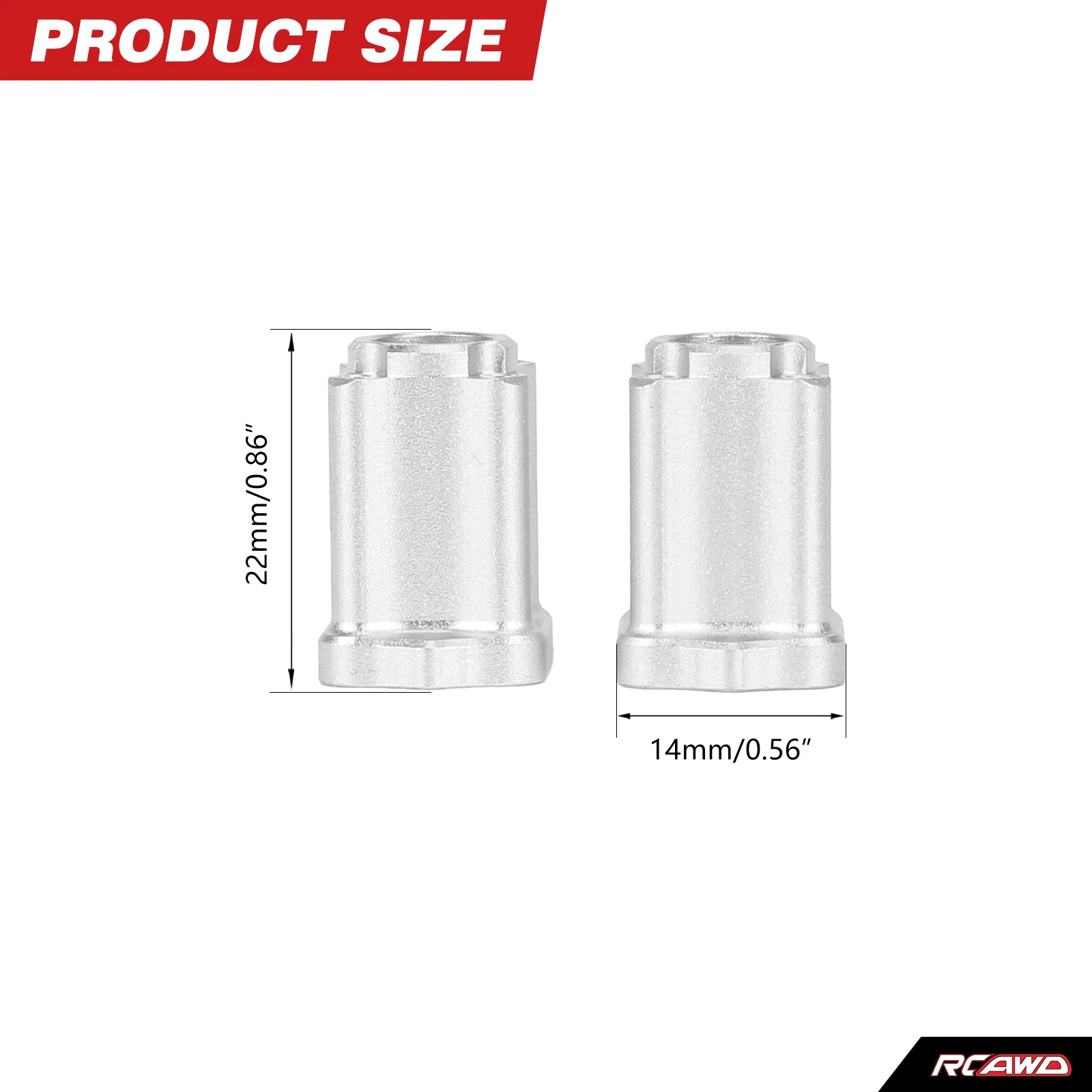 RCAWD for Losi 1/18 Mini LMT LOS01026 Rear Hub Axle Carrier for LOS01026T1 LOS01026T2 LOS01026T3 LOS01026T4 Rear Hub Carrier