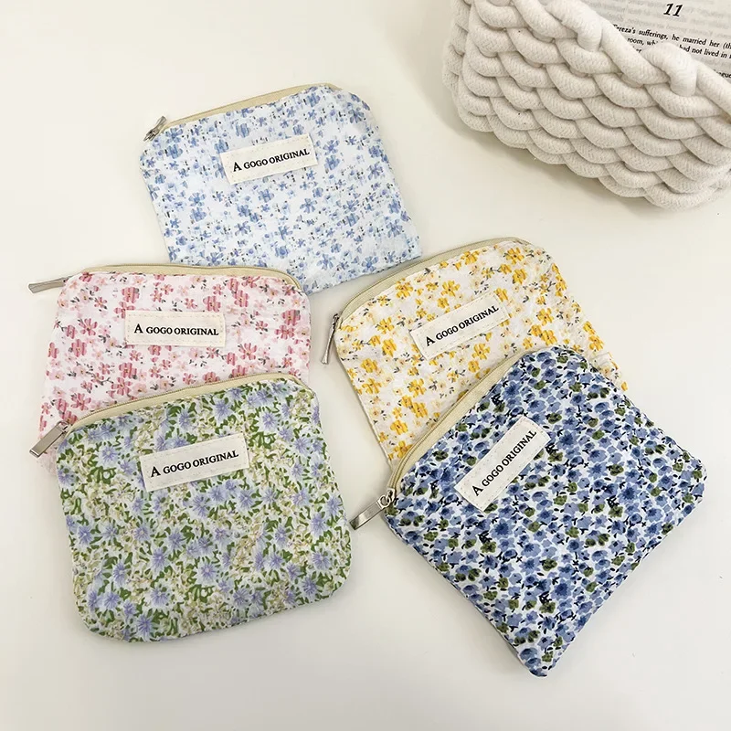 Fashion Flower Printing Coin Purses Girl Zipper Cute Money Card Wallet Ladies Clutch Change Purse Female Mini Money Bag Purse