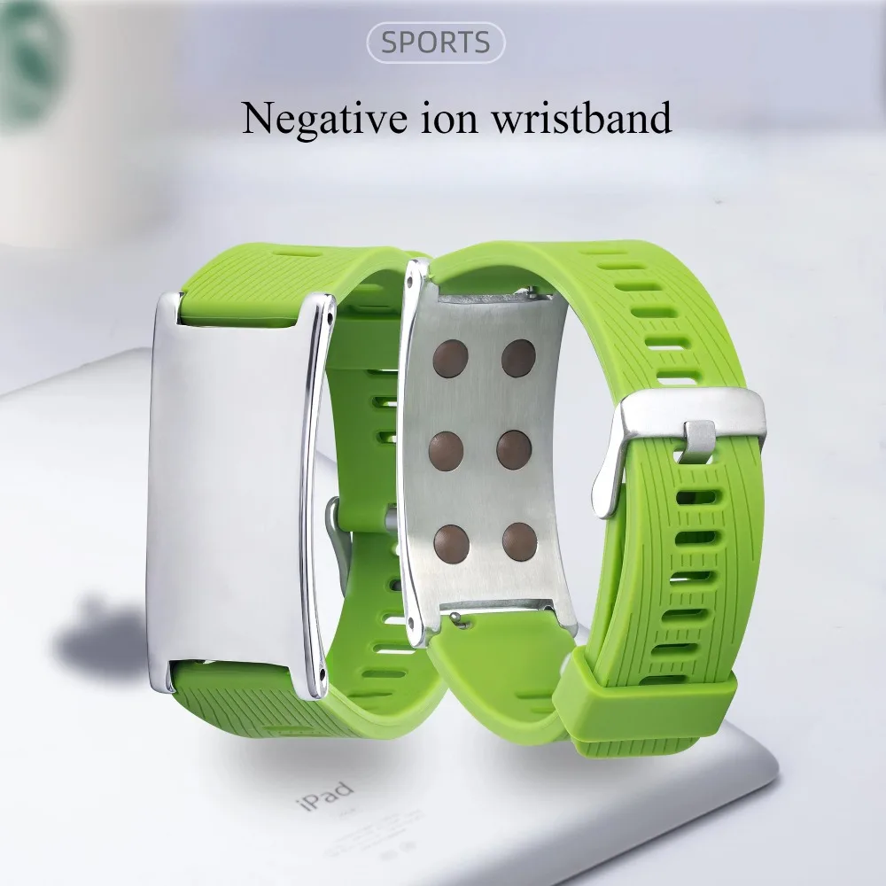 Negative Ion Silicone Wristband for Sports Wear Energy Wristbands for Men and Women Adjustable Strap