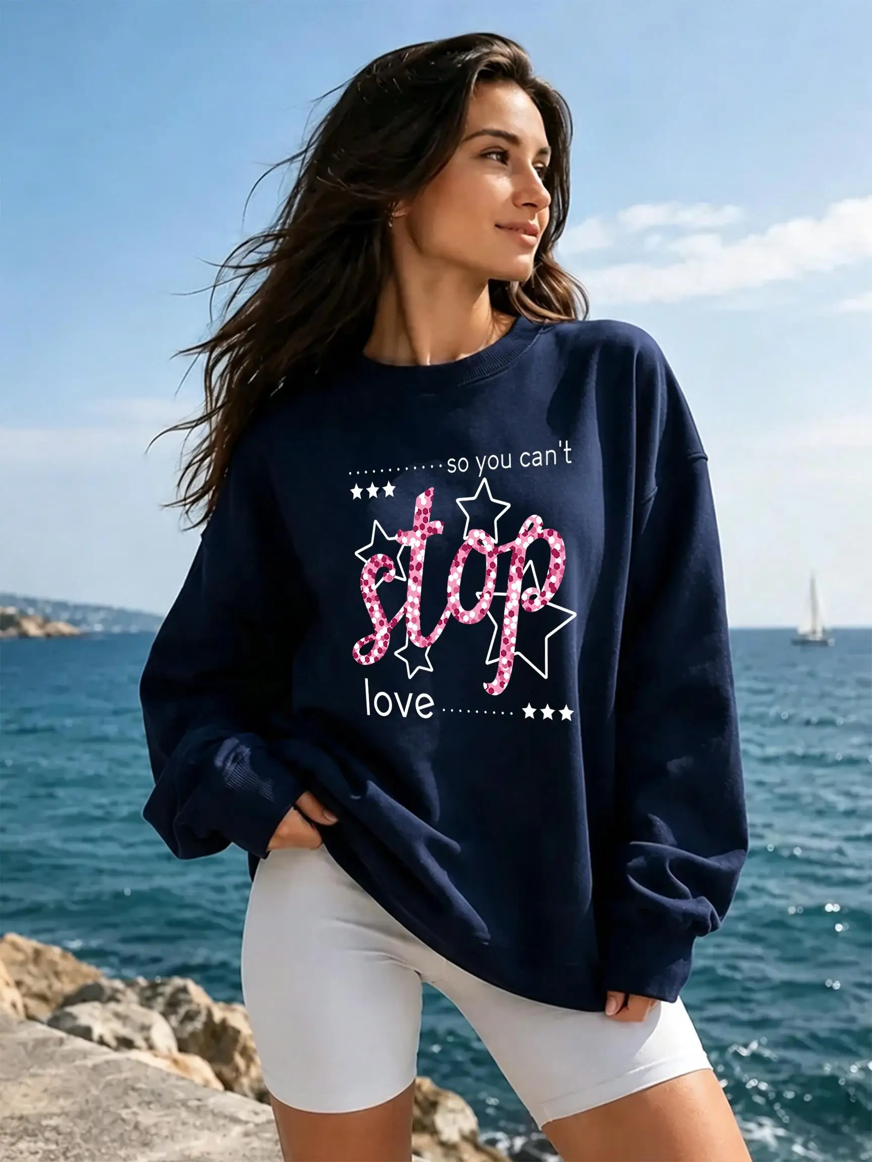 So können Sie das Liebesmuster aufhören: Paar-Jogging-Oberteil, lockeres, lässiges Sweatshirt, Rundhalspullover, warme Pullover, atmungsaktives Street-Sweatshirt.